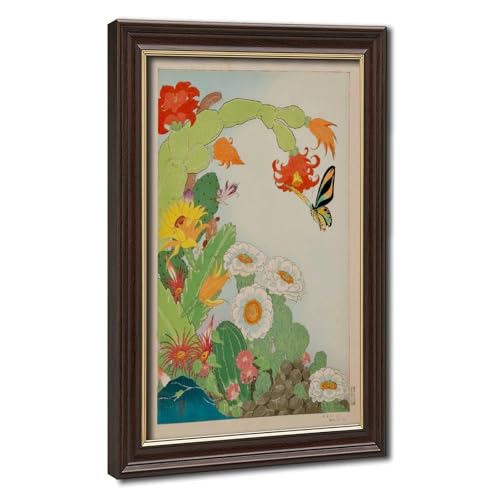 Impression sur toile de cactus Paul Jacoulet déco murale bureau anti-stress