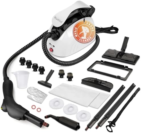 Steam Cleaner with 21 Specialized Attachments, 1.08-Liter Water T...