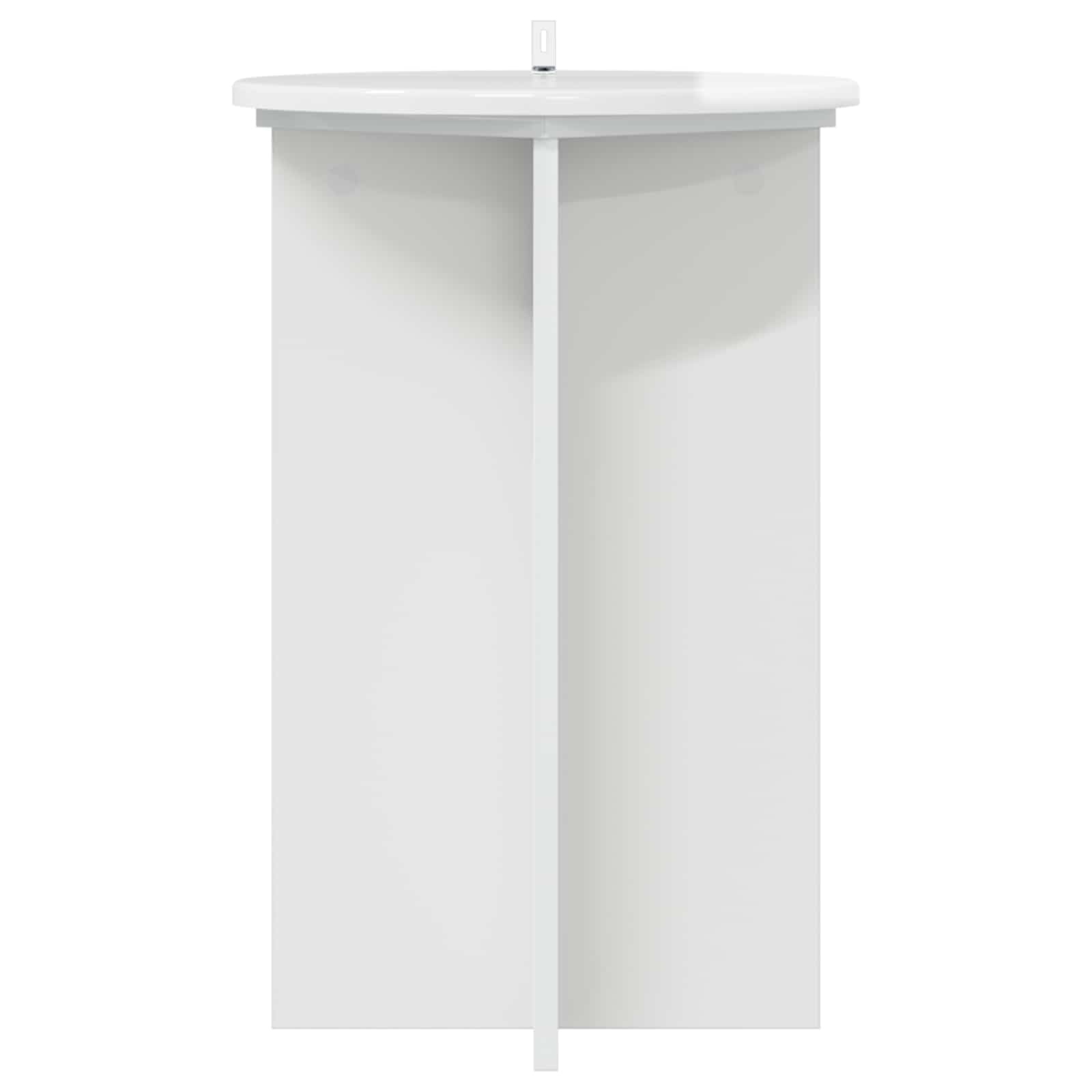 Set di 2 supporti per piante, in legno, colore bianco
