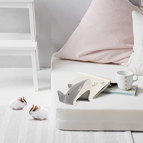 Mipcase House Pig Bed Ceramic Hamster Hideout Summer Cool Small Animal Pet Nesting Habitat Cage Shape For Mice Gerbil Dwarf Tortoise Lizard Grey Guinea Pig Bed Cool Hamster Guinea #TOP2