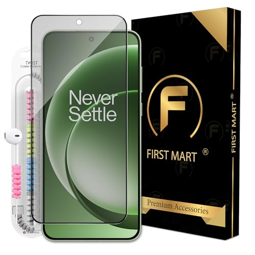 Image of FIRST MART Matte Gaming Tempered Glass for OnePlus 15R 5G (6.83 Inch) Edge to Edge Coverage, Cable Protector and Easy Installation kit| Matte