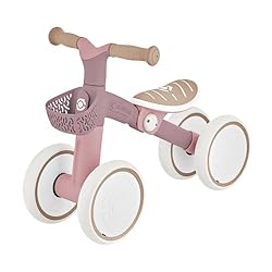 Globber Baby learning Balance Bike Walking Ride On Stable 4 Wheels- For Infants 12 Months to 3 Years - Adjustable Seat - 2 Year Warranty Warranty (Berry)