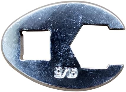 K tool International 22300 SAE Crowfoot Flare Nut Wrench Set with 3/8" Drive for Garages, Repair Shops and DIY, Heat-treated, 3/8" to 7/8", Chrome, Socket Rail, Use on Hydraulic Line Fittings, 8 Piece