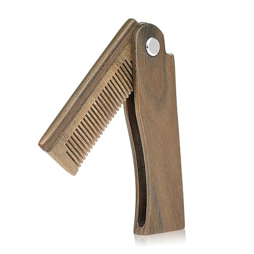 WOFASHPURET Mini Pocket Beard Styling Comb for Men Wooden Beard Care Tool Portable Sandalwood Comb for Grooming and Styling Facial Hair