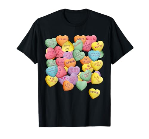Vintage Candy Conversation Hearts for Anti Valentine's Day T-Shirt