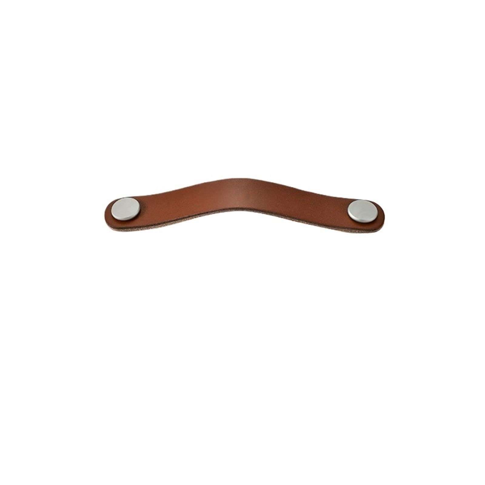 CQAHDSEVF Leather Drawer Pulls, Leather Aluminum Drawer Knobs and Handles Multicolor 96 mm, 128 mm(Brown,96mm)
