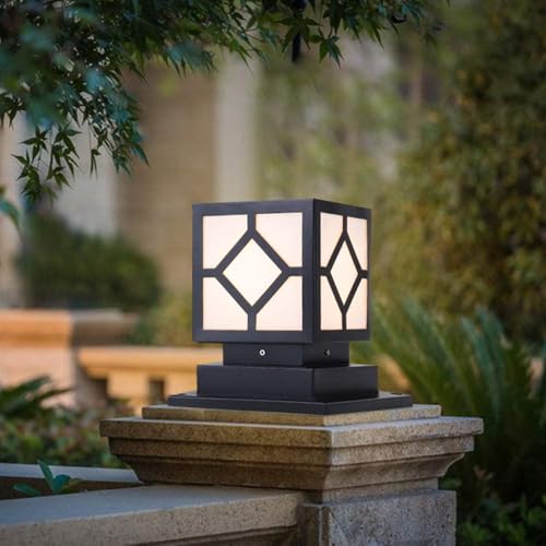 Image of Metal, Acrylic Gate Lights for Outdoor Waterproof, Gate Lamps for Main Gate, Pillar Light, Farmhouse Gate Lamps and Decorative Wall Lamps Gate Light (GL17 Black, Pack of 1)