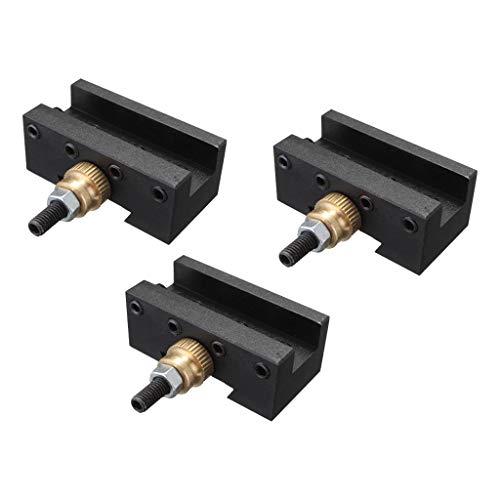 Preisvergleich Produktbild Almencla 3Pack Mini Schnellwechselstahlhalter Set Eisen + Messing Drehstahlhalter / Hohe Verarbeitungsstabilität