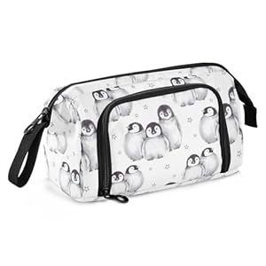 KOPIRIT Cute Baby Penguins Pencil Case Pouch Big Capacity Pencil Bag Box Organizer Pen Case with Compartmens Stationery Organizer for Girls Boys Women Kids Adults School