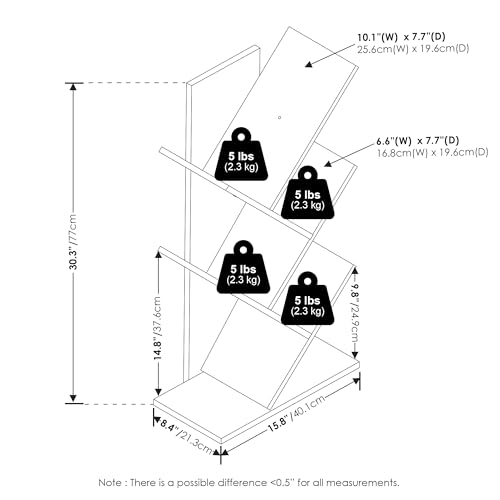 image for Furinno Tree Book Shelf, 5-Tier Bookshelf, Tree Bookcase for Room Deco