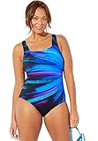 Model wearing Swimsuits For All Women's Plus Size Chlorine Resistant One Piece.