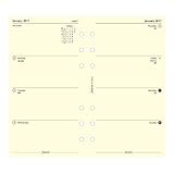 Filofax 2017 Personal/Compact Week to View Refill, Cream Paper, 6.75 x 3.75 inches (C68424-17)