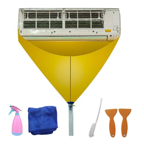 エアコンスプリットクリーニングキット - エアコンクリーナー | エアコンカバー | エアコンコイルクリーナー | ダストウォッシュセット パイプ排水ブラシ じょうろ サービスバッグ 家庭用