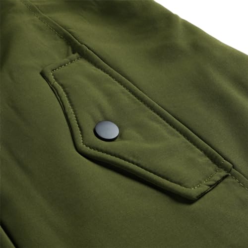 YYNUDA Damen Winterparka Dicker Warm Lang Wintermantel mit Fellkapuze Winter Jacke Outdoor Jacke für Winter Grün M