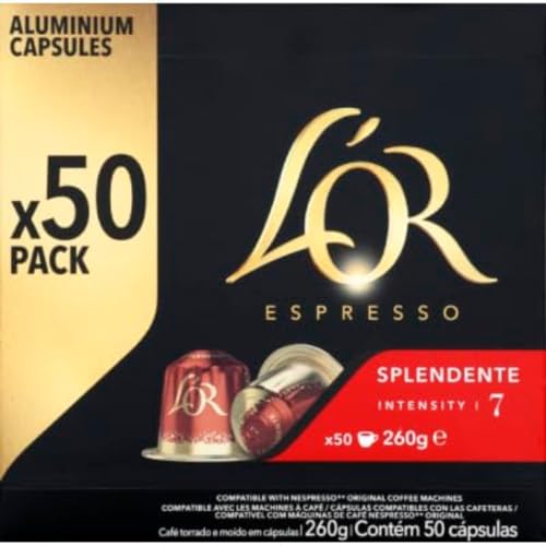 Café Capsules Splendente Compatibles Nespresso Intensité 7 'or La Boîte De 50 Capsules - vue 3