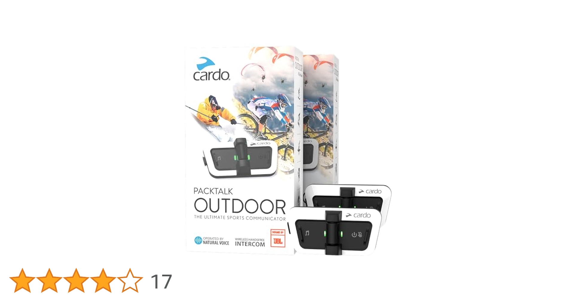 Cardo PACKTALK OUTDOOR インカム ホワイト2台セット Amazon | Cardo カルド インカム PACKTALK OUTDOOR パックトーク