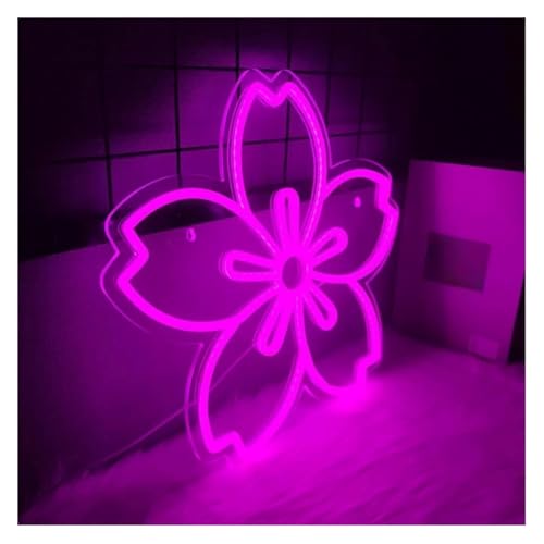 Décoration murale néon Sakura cadeau ado veilleuse LED - 4