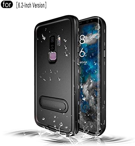 Galaxy S9 Plus Waterproof Case [6.2-Inch], Garcoo IP68 Certified Snowproof, Dustproof, Shockproof, Full Sealed Underwater Protective Cover, Support Wireless Charging (Black)