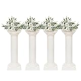 Roman Columns 4 Packs, Classic Triumphant Columns, 11.4' x 11.4' x 31.5', Plastic Greek Column, Wedding Roman Pillar Column for Wedding, Event, Birthday, Party Decorative