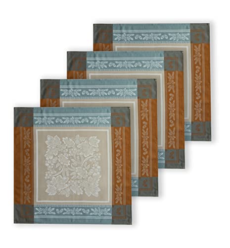 Benson Mills Harvest Gathering Heavyweight Engineered Jacquard Fabric Cloth Napkins, Décor for Fall, Harvest, and Thanksgiving Tablecloths (Taupe, 18" x 18" Napkins Set of 4) - Image 4