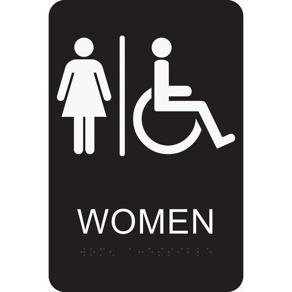 Hy-ko DB-2 Braille Femmes Handicap acc-s Sign - Lot de 3
