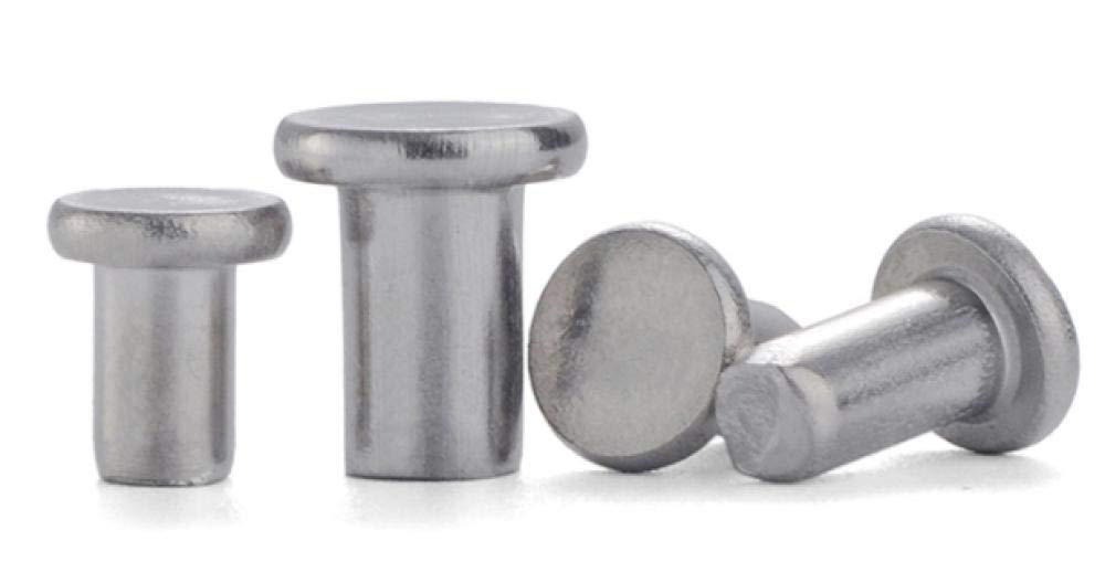 Flachnieten aus Edelstahl 304, Percussion-Flachkappennägel orange  