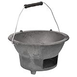 GARVALON Estufa de Barbacoa para Exteriores Hierro Fundido 20 Cm Portátil para Camping y Picnic Accesorios Aleatorios Suministros para Barbacoa Carbón Estilo Aleatorio