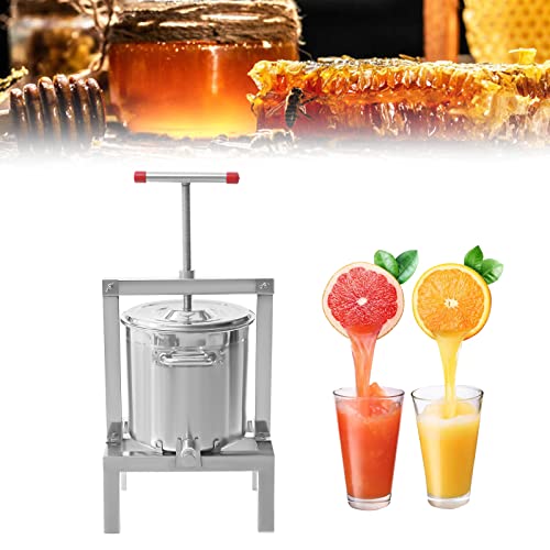 Fetcoi 10 Liter (2.6 Gallon) Stainless Steel Fruit Press, Cider, Wine, Grape, Apple Press, For Apple Cider, Wine And Juice Making #TOP3
