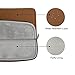 RAINYEAR 14 Zoll Laptop Hülle Weiche PU Ledertasche Kompatibel mit 14 Zoll Notebook Computer Chromebook, 15 Zoll MacBook Air M4 M3 M2 Schützende wasserdichte Tragetasche, Braun