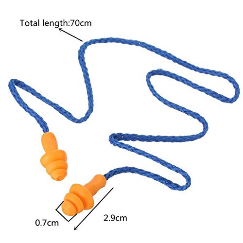 Oordopjes SENRISE Zachte siliconen oordopjes met snoer Herbruikbare gehoorbescherming voor slapen, werken, zwemmen… - Image 3