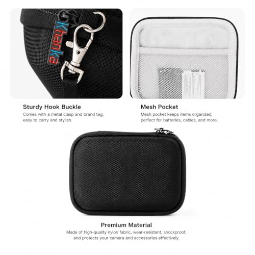 Maleta rígida para cámara Khanka compatible Canon PowerShot ELPH 360 miniatura 2