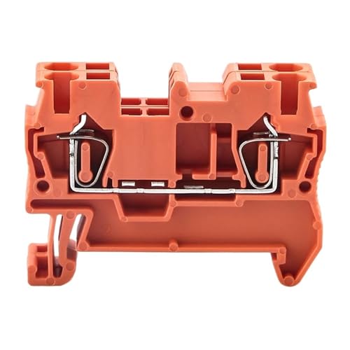 Bloque de terminales de riel DIN ST-2.5, conector de resorte de tracción, sin tornillos, conductor de cable de cobre ST2.5, 10 unidades(Orange)