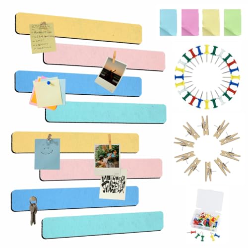 Bandes de tableau en liège crème Vuzvuv, lot de 8 avec 50 punaises