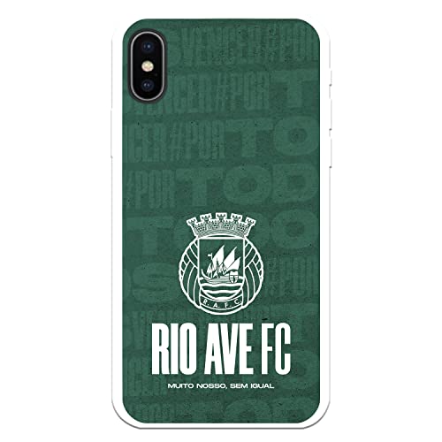Coque iPhone X et XS Rio Ave FC en silicone souple blanc