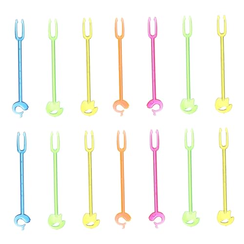 GETAJGHSD 100個 使い捨て動物型プラスチックフルーツピック パーティーデコレーション用前菜 デザートピック カフェや結婚式 ビーチパーティ