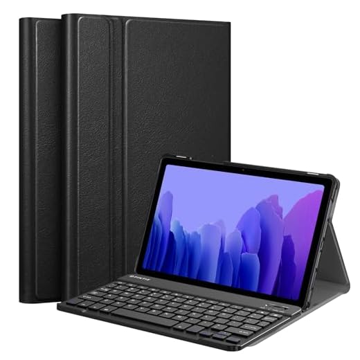 Fintie Keyboard Case for Samsung Galaxy Tab A7 10.4 Inch 2022/2020 Model (SM-T500/T503/T505/T507/T509), Slim Lightweight Stand Cover w/Magnetically Detachable Wireless Bluetooth Keyboard, Black