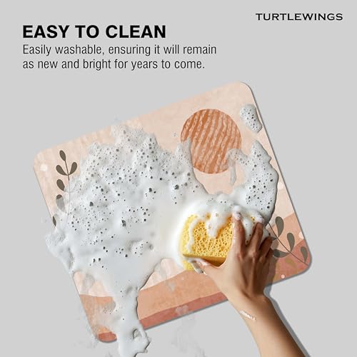 Image of TURTLEWINGS | Mousepad | Smiley - 22x18 cm, 3mm Thick | Abstract Design Non-Slip Rubber Base | Office, Study & Gaming Use | Premium Smooth Surface 11 22