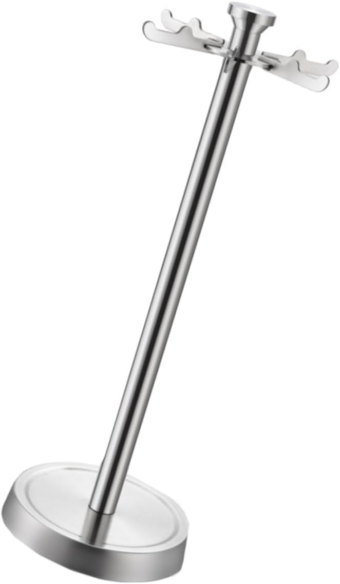 Stainless Steel Kitchen Rack with 6 Hooks Multifunctional Utensil Holder for Shovel Spoon and Spatula Countertop Storage Organizer for Home Kitchen