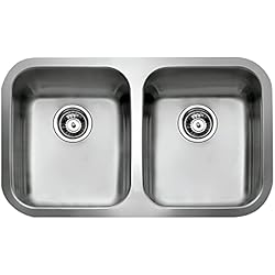 Teka BE 2C 780 - Fregadero Bajo Encimera de 90 cm, 2 Cubetas, Embellecedor de Rebosadero, Accesorios Fijación, Chapa de Gran Espesor, Color Acero Inoxidable