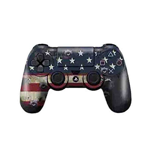 PS4 Console Designer Skin for Sony PlayStation 4 System plus Two(2) Decals for: PS4 Dualshock Controller - Battle Torn Stripes