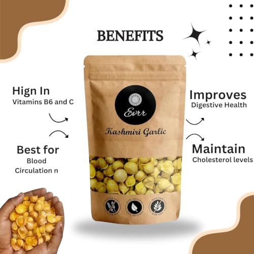 Image of EVRR Kashmiri Garlic (Lehsun) 50gm, A Taste Of Himalayan Tradition, Premium Himalayan Single Clove Garlic For Strong Immunity & Diabetes
