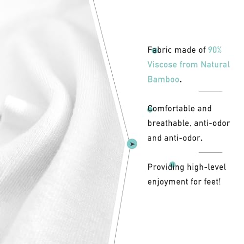 Women's Soft Thin Viscose Bamboo Crew Socks, Fit Stretchy Casual, Business, Dress Calf Sock 5 Pairs3