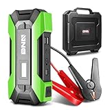 ‎DNA Motoring TOOLS-00266 12V 1500A 15000 mAh Multi-Function Portable Car Battery Jump Starter for Up to 7.0L Gas & 5.5L Diesel Engine, with Carry Case, Green