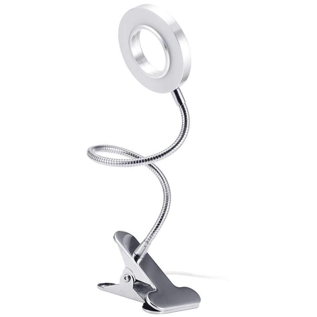 Lampka biurkowa Eye-Chrotect Night Light For Computer, E-Reader Lampa Dioletowa Lampa z zaciskiem Dimmable Reading Light Eye-Care Lampa stołowa USB architekt biuro (Color : A)
