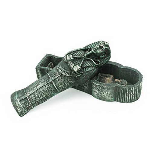 Pirámide Faraón Acuario Peces Decoraciones Estatuas Estatuas Estatuas Escultura Antiguo Egipto Reptil Tortuga Lagartos Tanques Araña Terrario Decoración Egipto Adorno Mascota (Ataúd de momia)