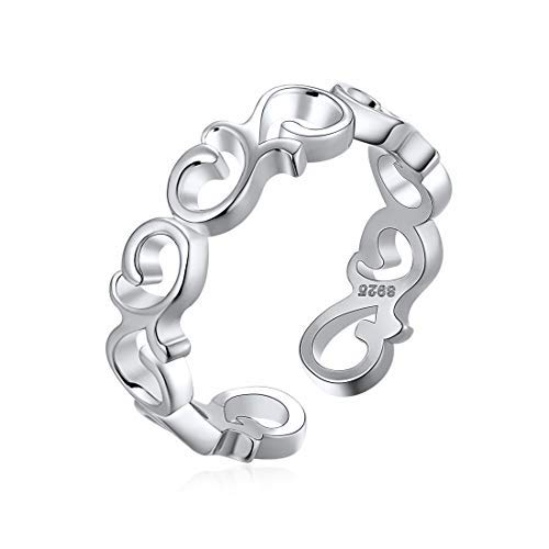 Anillo Mujer Gotitas de Agua Anillo Abierto Cruz Celta Irsh Plata de...