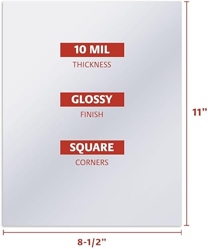 Miniatura 10 de TRUBIND Cubiertas de encuadernación para informes y presentaciones, cubiertas de PVC transparente, 10 mil de grosor, 8 12 pulgadas x 11 pulgadas,