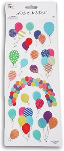 Party Balloons Foil Stickers for Journaling, Scrapbooking, Cardmaking, Arts & Crafts - 19 Pieces image 2