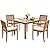 Greesum 5 Piece Patio Dining Set Outdoor Solid Wood Furniture for Yard, Garden, Porch w/Square Tabletop & 4 Chairs, White