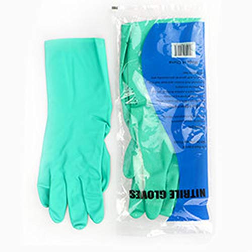 FairytaleMM 1 Pair 15mill Acid Alkali Resistant Gloves Rubber Waterproof Chemical Resistance Anti-skid Latex Long Rubber Gloves-green(15mill)(7/S)